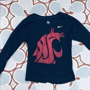 WSU quarter sleeve black Nike T
